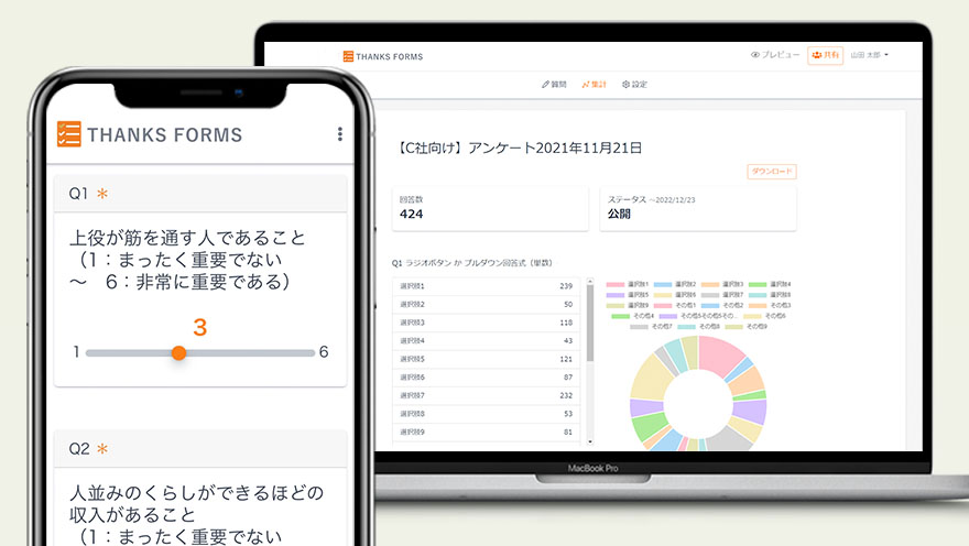 アンケート機能